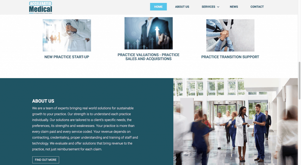 Accelerated Medical_website design